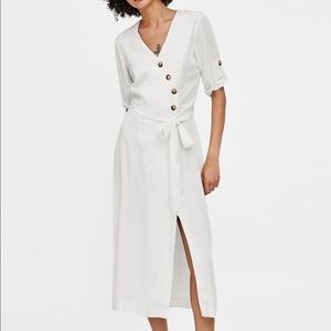 NEW ZARA Cotton MIDI DRESS